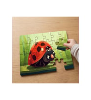 Sevimli Uğurböceği Tasarımlı 24 Parça Ahşap Çocuk Puzzle MPK0226