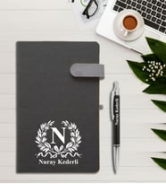 Kişiye Özel Desen Baskılı İsme Özel Defter ve Kalem