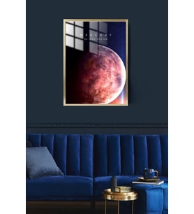 Merkür Gezegen Çerçeveli Metal Poster Tablo