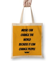 Bono Quotes Gift Bez Çanta Uzun Saplı