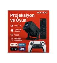 Ultra HD Android Projeksiyon Cihazı, WiFi 6 ile Oyun ve Eğlence Keyfi
