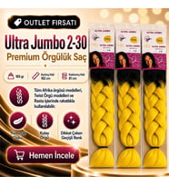 3 Paket - Afrika Örgüsü Ve Rasta İçin Sentetik Ombreli Saç 2-30