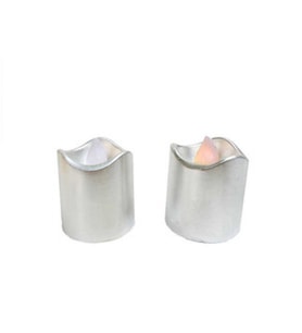 Mum led ışıklı pilli gümüş 3.5x4.5 cm-