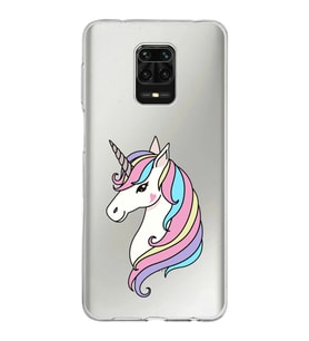 Xiaomi Redmi Note 9 Pro Uyumlu Kapak Unicorn Tasarımlı Şeffaf Silikon Kılıf