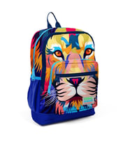 Coral High Kids Lacivert Saks Aslan Desenli Dört Bölmeli Okul Sırt Çantası 23741