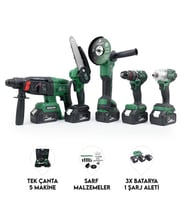 CHELİKBEİ Beşli Set HT350 (Budama Testeresi 10mm Ç.Mandren+S.Sıkma+Ş.Spral+Ş.Hlti)