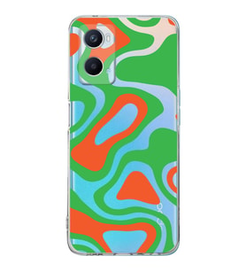 PrintiFy Oppo A96 Uyumlu Kamera Korumalı Renkli Desen Tasarımlı Şeffaf Silikon Kılıf