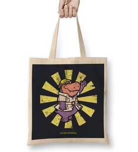 Peter Potamus Retro Japanese Bez Çanta Uzun Saplı