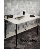 wood idea Metal Ayaklı 60x90 Mutfak Masası Balkon Masası Çalışma Masası