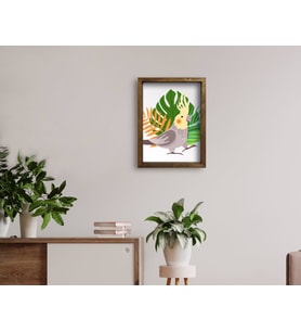 BK Home Doğal Masif Ahşap Çerçeveli Tablo 45x65cm-84