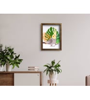 BK Home Doğal Masif Ahşap Çerçeveli Tablo 45x65cm-84