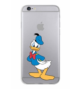 Apple iPhone 6 Uyumlu Kapak Donald Duck Tasarımlı Şeffaf Silikon Kılıf
