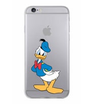 Apple iPhone 6 Uyumlu Kapak Donald Duck Tasarımlı Şeffaf Silikon Kılıf