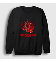 Presmono Unisex Siyah Hit Anime One Punch Man Sweatshirt 240571tt