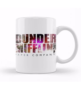 The Office Dunder Mifflin Logo Galactic Edition Kupa Bardak Porselen