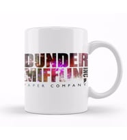 The Office Dunder Mifflin Logo Galactic Edition Kupa Bardak Porselen
