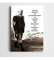 Atatürk Memleket ve Hürriyet Kanvas Tablo