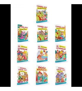TOMBİK DEV ( ÇIKARTMALI MASALAR 10 KİTAP SET ) - DAMLA YAYINEVİ (Karışık)
