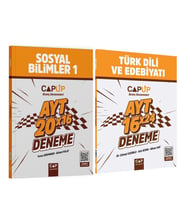 Çap Yayınları AYT Sosyal Bilimler 1 20 X 16 Up ve Edebiyat Deneme Seti 2 Kitap