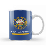 New Hampshire State Flag Kupa Bardak Porselen