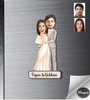 Kişiye Özel Gelin Dağmat Ahşap Magnet -3