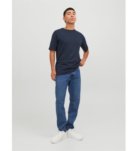 JJEORGANIC BASIC TEE SS O-NECK NOOS Navy