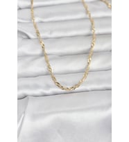 CM 14K Gold Renk Burgu Yassı Model 60 cm Kadın Kolye