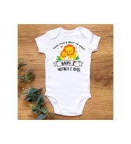 Aslanlı Anne Bebek Organik Baskılı Çıtçıtlı Body