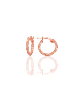 Gümüş rose 17 mm Şarnel Burgu Halka SGTL12824ROSE