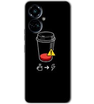 Tecno Camon 19 Pro Kılıf HD Desen Baskılı Kılıf - Coffee Battery