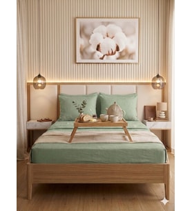Faralya Life %100 Pamuk Çift Kişilik Çarşaf Takımı - 220x240 cm Lastiksiz Çarşaf + 2 Adet 50*70 Yastık Kılıfı