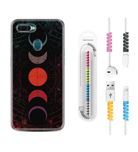 Oppo A5S A15 A16 A54 A55 A73 A74 Kılıf Kablo Koruma Spiral Silikon Epiclys 1645