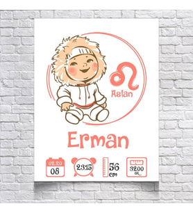 Erkek Bebek Temalı Yaş Panosu