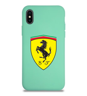 Apple iPhone X Uyumlu Lansman Kılıf Ferrari Tasarımlı Altı Kapalı İçi Kadife Kaplı  Kapak (Şeffaf)
