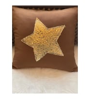 YILDIZ PUL PAYETLİ KIRLENT YASTIK KILIFI 40X40
