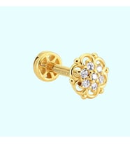 Altın Tragus Piercing 14 Ayar 