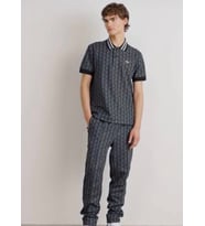 LACOSTE MONOGRAM REGULAR FİT EŞOFMAN TAKIMI (Siyah)