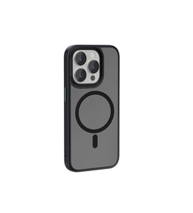 Vendas iPhone 15 Pro Max Uyumlu Felix Serisi Magsafe Şarj Özellikli Kamera Korumalı Mat Drop Magic Silikon Kılıf (Siyah)