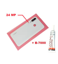 Huawei Uyumlu P30 Lite Arka Pil Batarya Kapağı (Kamera Lensli 24 MP CAM+B-7000) BEYAZ