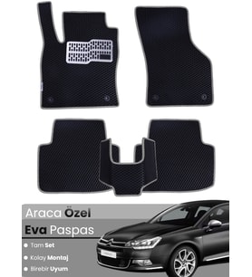 CİTROEN C5 (2008-2017) Uyumlu EVA Paspas Tam Set–Araca Özel,Su Geçirmez,Hızlı ve Kolay Montaj