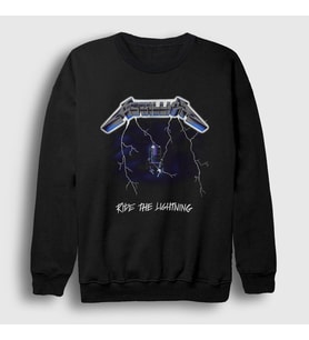 Presmono Unisex Siyah Ride Metallica Sweatshirt 293510tt