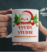 Hediyelik İsimli Kırmızı Yılbaşı Kupası