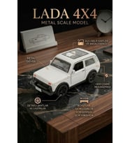 Lada Niva 4x4 Metal Çek Bırak Oyuncak Araba Açılabilir Kapılı Diecast Model Araç 12 cm