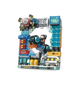 P881505 Panlos Motorcu Teddy 458 Parça Block Oyuncak