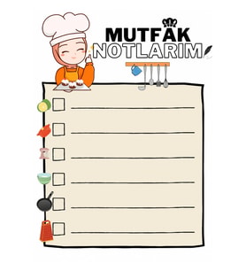 Mutfak Notlarım Pvc Kaplama A4 (01)
