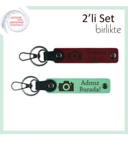 Fotoğrafçılık Meraklısı Öğretmene Özel Hediye, Yazı Eklenebilir Kişisel Set, Bordo-Açık Yeşil