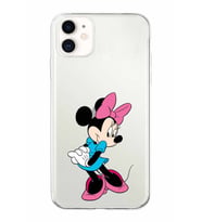 Apple iPhone 11 Uyumlu Kapak Minnie Mouse Tasarımlı Şeffaf Silikon Kılıf