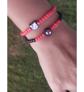 Hello Kitty ve Spiderman Kumboncuk İkili Bileklik