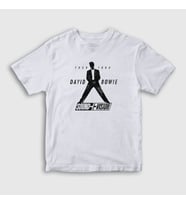 Presmono Unisex Çocuk Beyaz Sound Vision David Bowie T-Shirt 302069tt