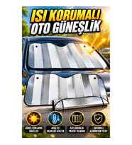Katlanabilir Araba Ön Cam Güneşliği Alüminyum Reflektörlü Oto Güneşlik